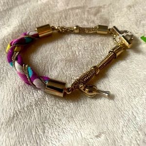Vera Bradley Gold Fabric Twist Bracelet ✨